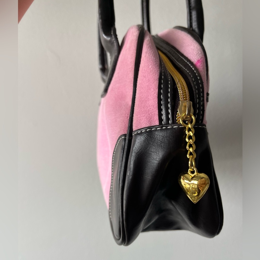 Victoria's Secret Y2K tote features a pink velvety fabric with "LOVE" - Picture 2 of 7